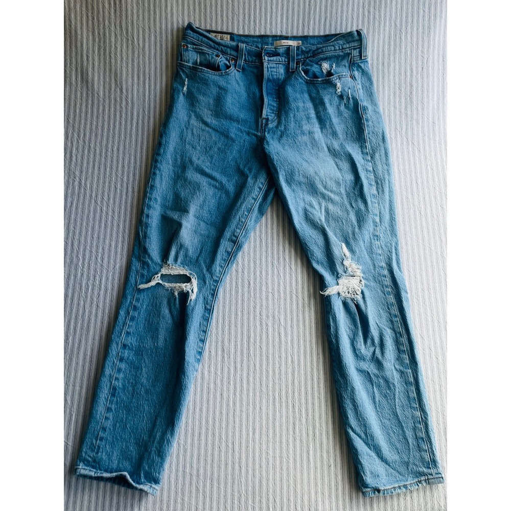 Levis Wedgie Straight Distressed Jeans Blue 22861-0113 Size 31